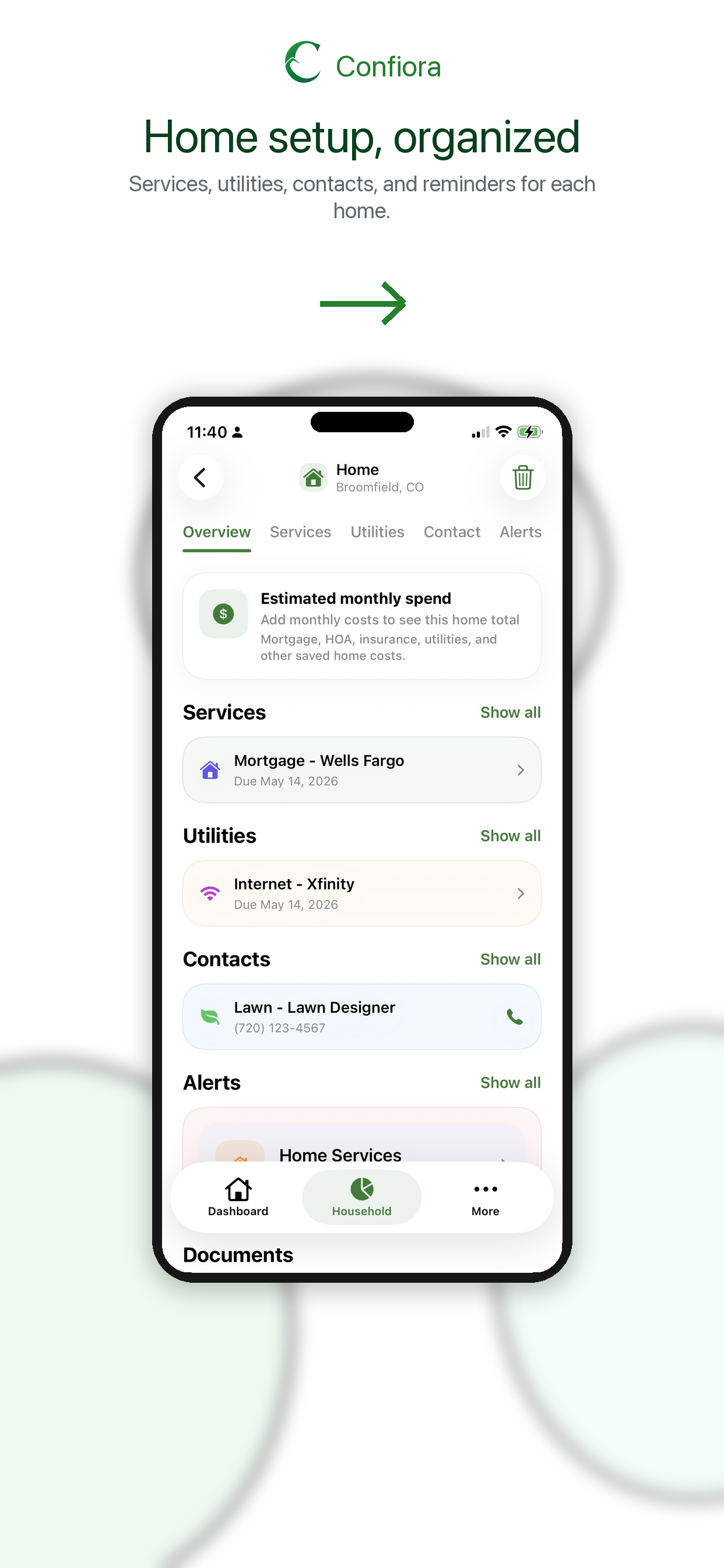 Home setup app screenshot